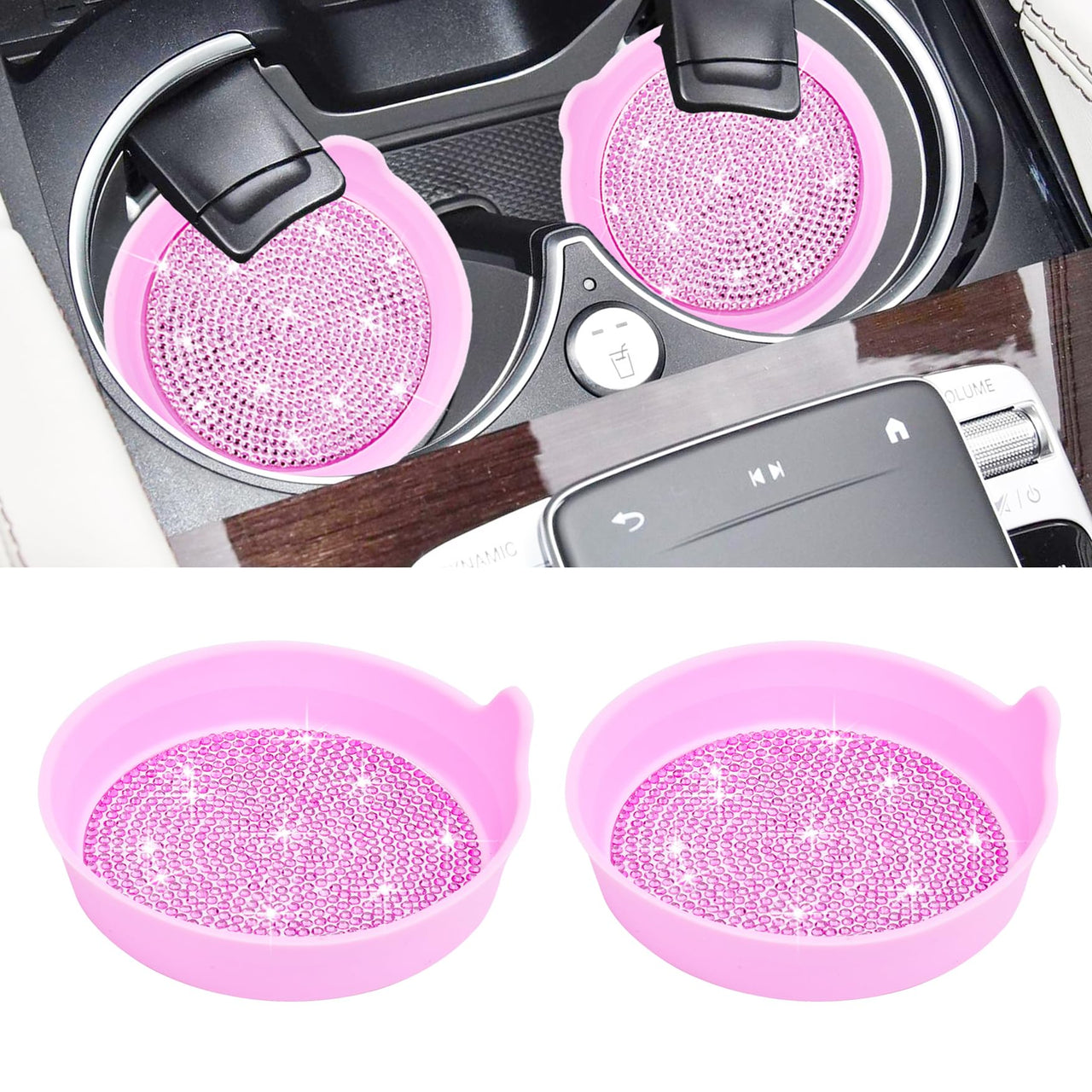 Amooca Car Cup Coaster Universal Non-Slip Cup Holders