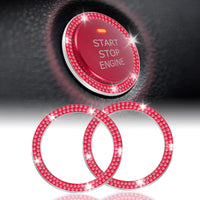 Thumbnail for LivTee 2 PCS Crystal Double Rhinestone Car Engine Start Stop Decoration Ring