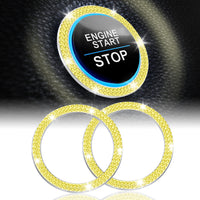 Thumbnail for LivTee 2 PCS Crystal Double Rhinestone Car Engine Start Stop Decoration Ring