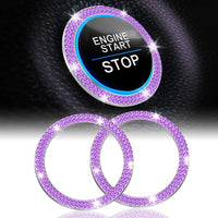 Thumbnail for LivTee 2 PCS Crystal Double Rhinestone Car Engine Start Stop Decoration Ring
