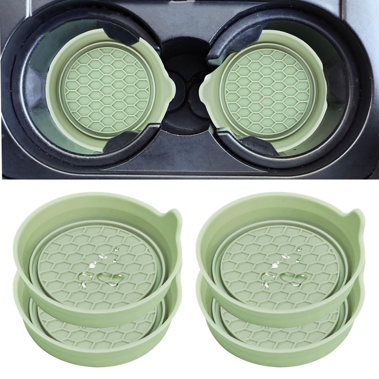 Amooca Car Cup Coaster Universal Non-Slip Cup Holders