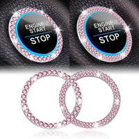 Thumbnail for LivTee 2 PCS Crystal Double Rhinestone Car Engine Start Stop Decoration Ring