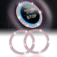 Thumbnail for LivTee 2 PCS Crystal Double Rhinestone Car Engine Start Stop Decoration Ring