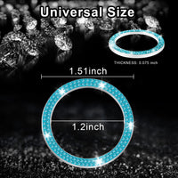 Thumbnail for LivTee 2 PCS Crystal Double Rhinestone Car Engine Start Stop Decoration Ring