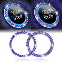 Thumbnail for LivTee 2 PCS Crystal Double Rhinestone Car Engine Start Stop Decoration Ring