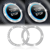 Thumbnail for LivTee 2 PCS Crystal Double Rhinestone Car Engine Start Stop Decoration Ring