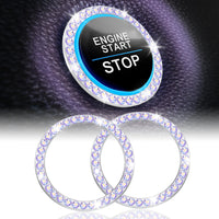 Thumbnail for LivTee 2 PCS Crystal Double Rhinestone Car Engine Start Stop Decoration Ring