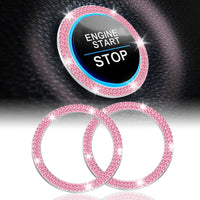 Thumbnail for LivTee 2 PCS Crystal Double Rhinestone Car Engine Start Stop Decoration Ring