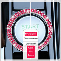 Thumbnail for LivTee 2 PCS Crystal Double Rhinestone Car Engine Start Stop Decoration Ring