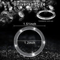Thumbnail for LivTee 2 PCS Crystal Double Rhinestone Car Engine Start Stop Decoration Ring