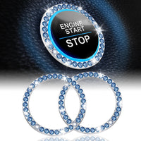 Thumbnail for LivTee 2 PCS Crystal Double Rhinestone Car Engine Start Stop Decoration Ring