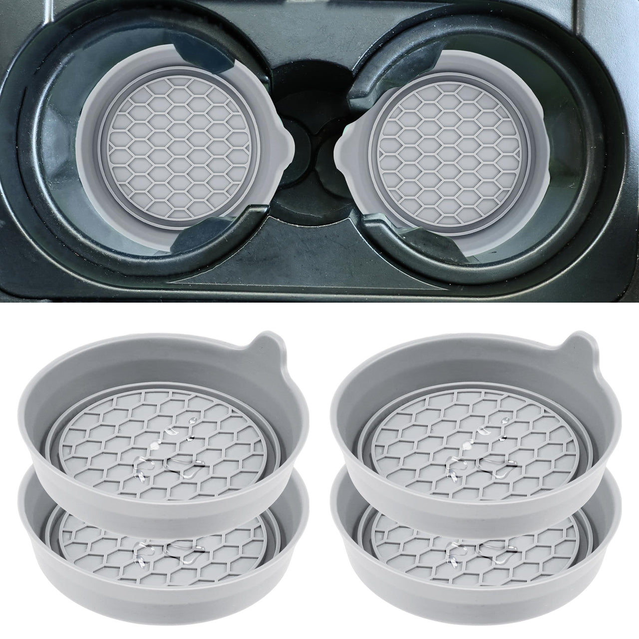 Amooca Car Cup Coaster Universal Non-Slip Cup Holders
