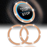 Thumbnail for LivTee 2 PCS Crystal Double Rhinestone Car Engine Start Stop Decoration Ring