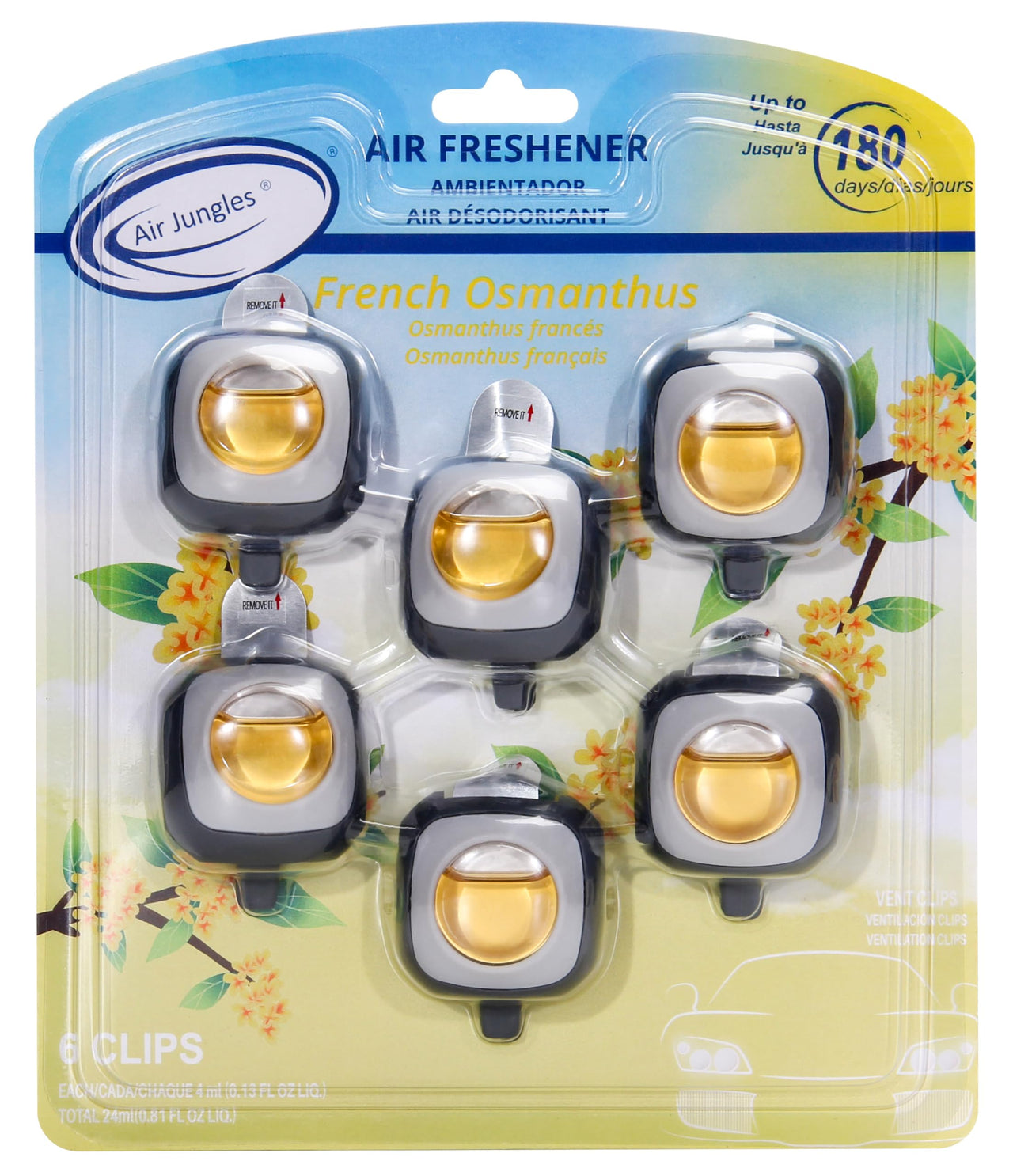 Air Jungles Green Tea Scent Car Air Freshener Clip