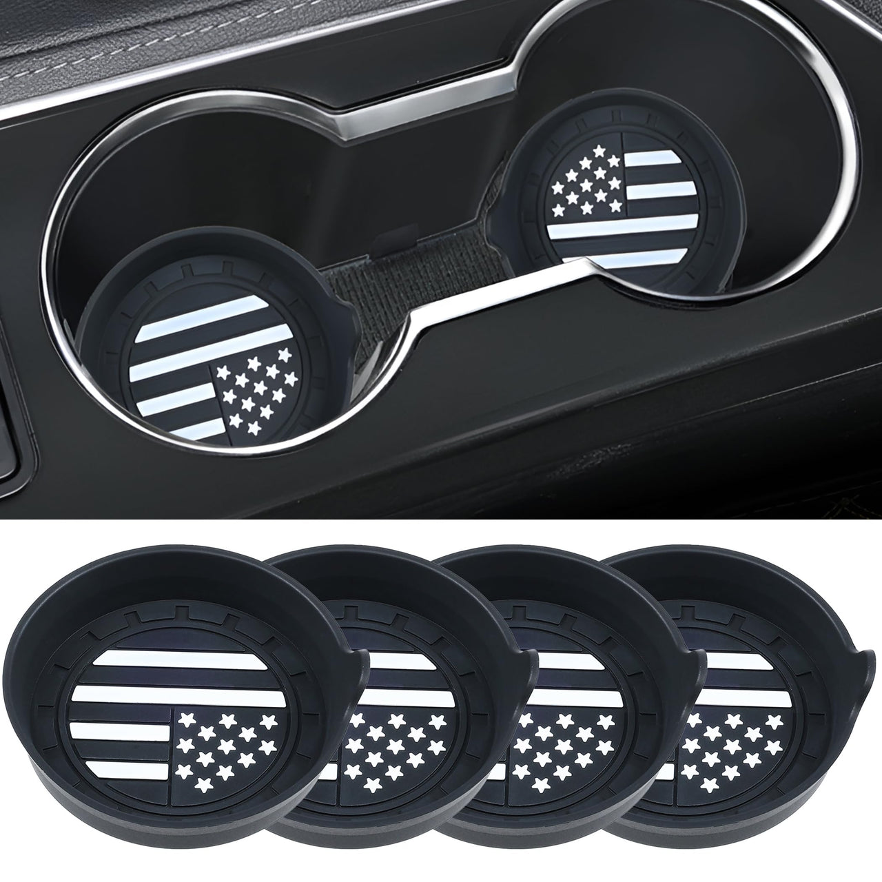 Amooca Car Cup Coaster Universal Non-Slip Cup Holders