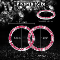 Thumbnail for LivTee 2 PCS Crystal Double Rhinestone Car Engine Start Stop Decoration Ring