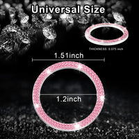 Thumbnail for LivTee 2 PCS Crystal Double Rhinestone Car Engine Start Stop Decoration Ring