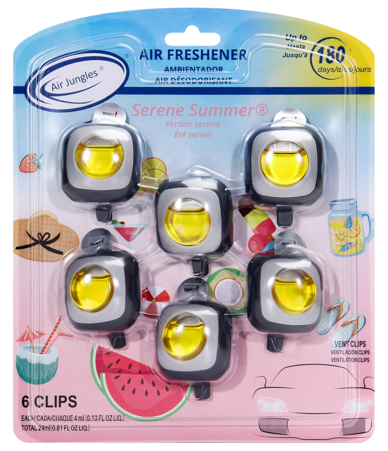 Air Jungles Green Tea Scent Car Air Freshener Clip