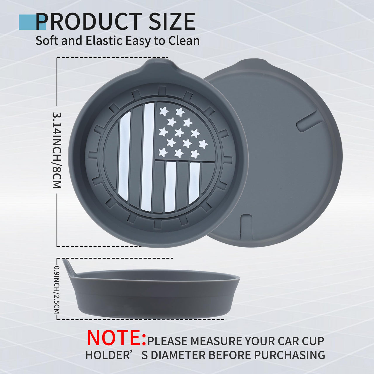 Amooca Car Cup Coaster Universal Non-Slip Cup Holders