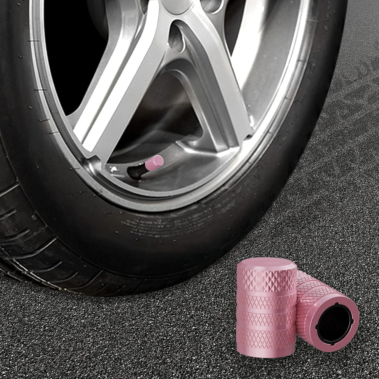 CKAuto Tire Valve Stem Caps, Silver