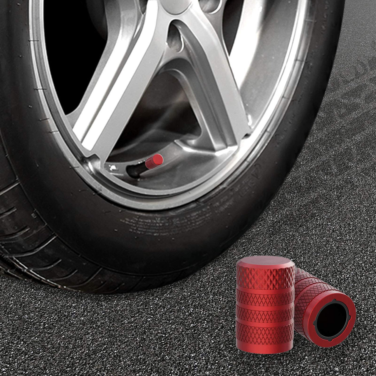 CKAuto Tire Valve Stem Caps, Silver