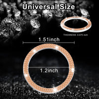 Thumbnail for LivTee 2 PCS Crystal Double Rhinestone Car Engine Start Stop Decoration Ring