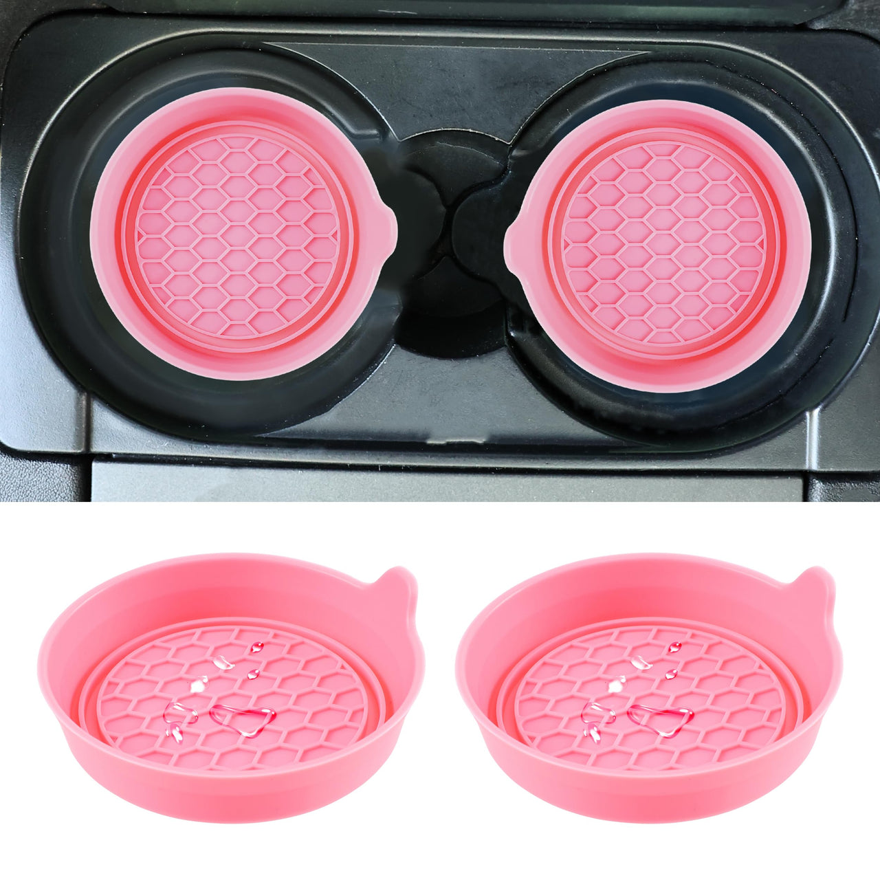 Amooca Car Cup Coaster Universal Non-Slip Cup Holders