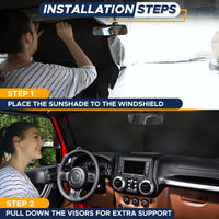 Thumbnail for EcoNour Car Windshield Sunshade |UV Reflective Windshield Cover Sun Shade