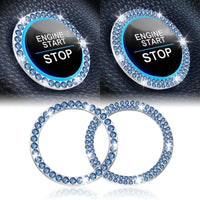 Thumbnail for LivTee 2 PCS Crystal Double Rhinestone Car Engine Start Stop Decoration Ring