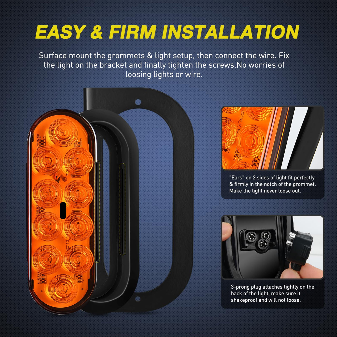 Nilight Trailer Tail Light Bar with 3-in-1 Running Stop Turn Signals Brake Lights
