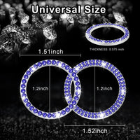 Thumbnail for LivTee 2 PCS Crystal Double Rhinestone Car Engine Start Stop Decoration Ring