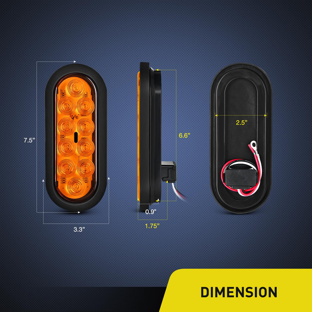 Nilight Trailer Tail Light Bar with 3-in-1 Running Stop Turn Signals Brake Lights