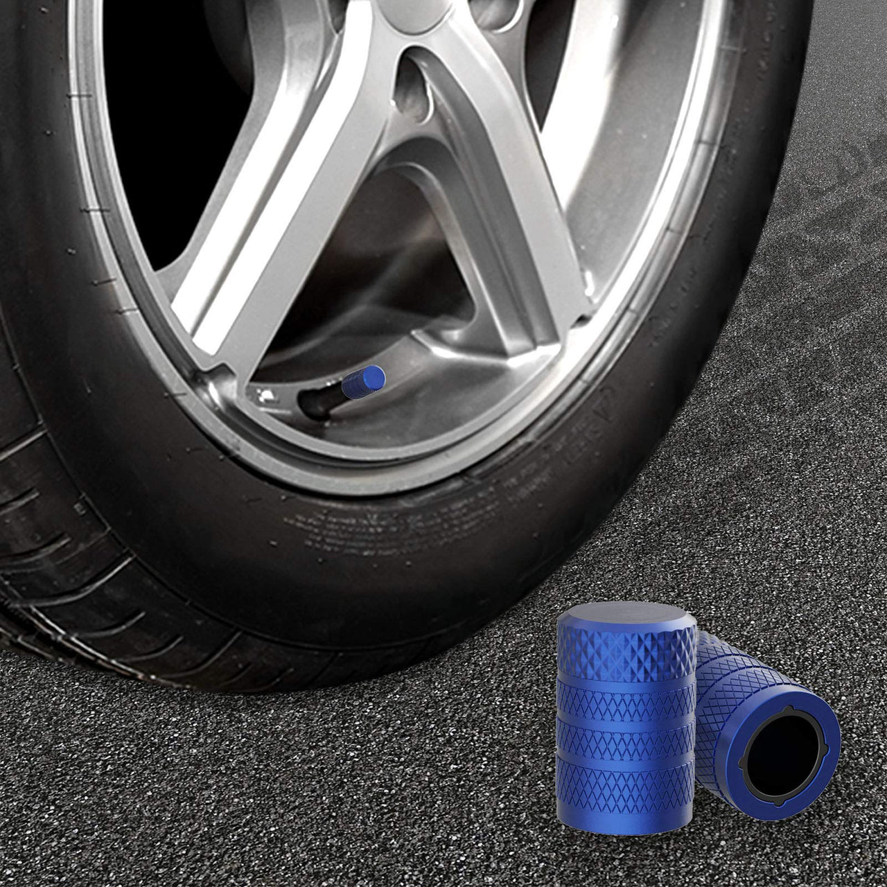 CKAuto Tire Valve Stem Caps, Silver