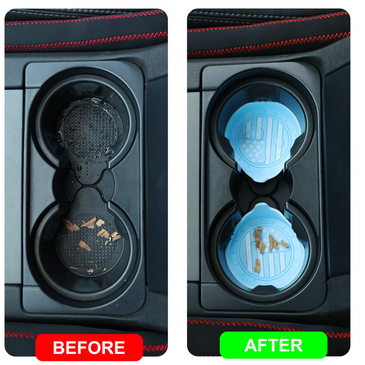 Amooca Car Cup Coaster Universal Non-Slip Cup Holders