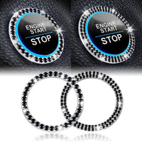 Thumbnail for LivTee 2 PCS Crystal Double Rhinestone Car Engine Start Stop Decoration Ring