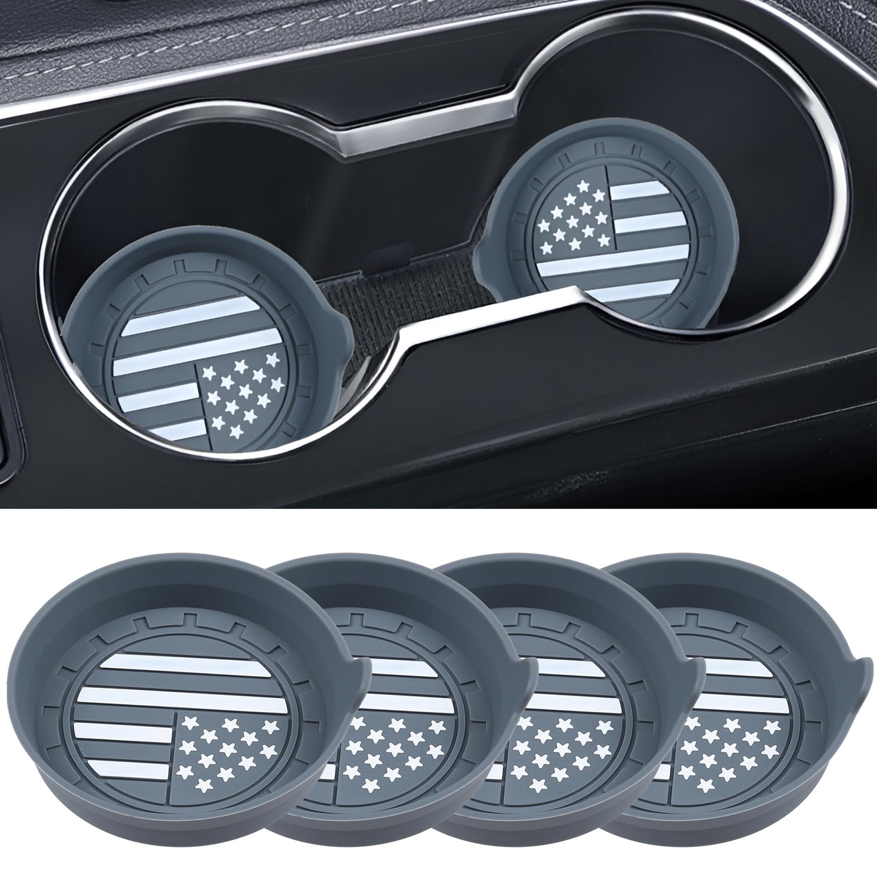 Amooca Car Cup Coaster Universal Non-Slip Cup Holders