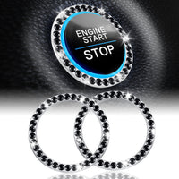 Thumbnail for LivTee 2 PCS Crystal Double Rhinestone Car Engine Start Stop Decoration Ring