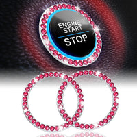 Thumbnail for LivTee 2 PCS Crystal Double Rhinestone Car Engine Start Stop Decoration Ring