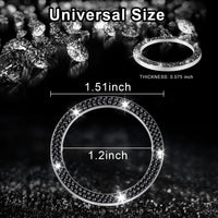 Thumbnail for LivTee 2 PCS Crystal Double Rhinestone Car Engine Start Stop Decoration Ring