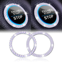 Thumbnail for LivTee 2 PCS Crystal Double Rhinestone Car Engine Start Stop Decoration Ring