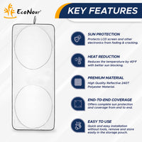 Thumbnail for EcoNour Car Windshield Sunshade |UV Reflective Windshield Cover Sun Shade