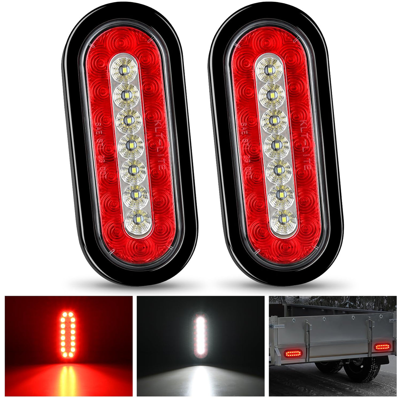 Nilight Trailer Tail Light Bar with 3-in-1 Running Stop Turn Signals Brake Lights