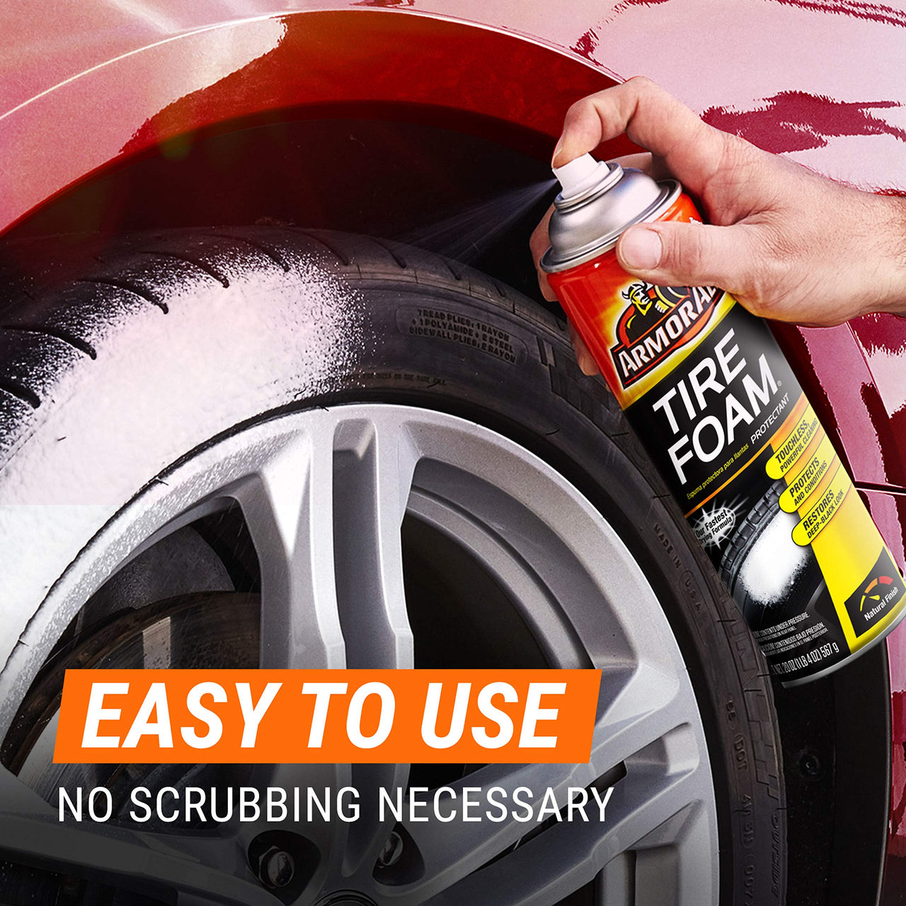Armor All Tire Foam, Tire Cleaner Spray for Cars