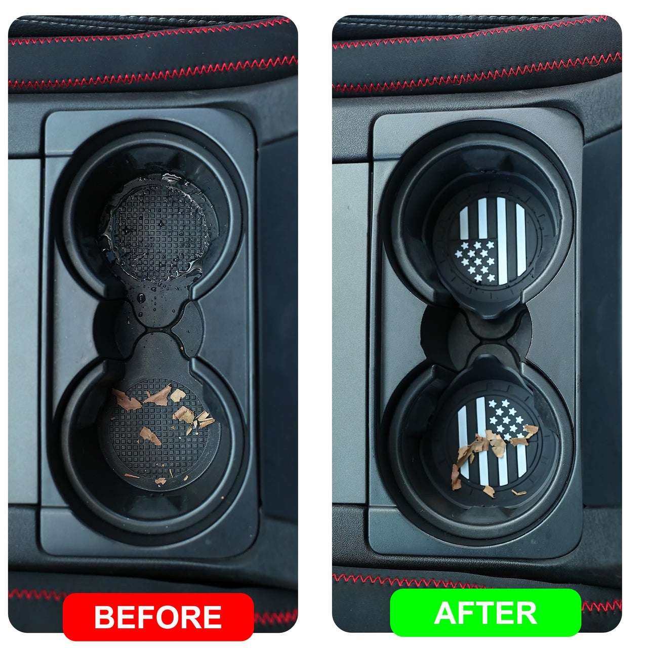 Amooca Car Cup Coaster Universal Non-Slip Cup Holders