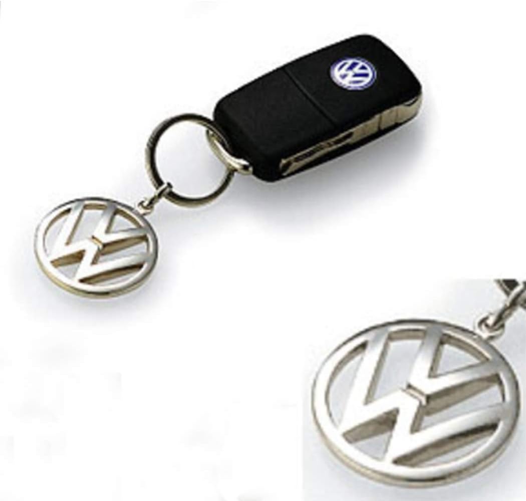 Volkswagen Metal Key Chain Keyring Fob Silver