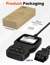 Thumbnail for Ancel AD310 Classic Enhanced Universal OBD II Scanner Car Engine Fault Code Reader