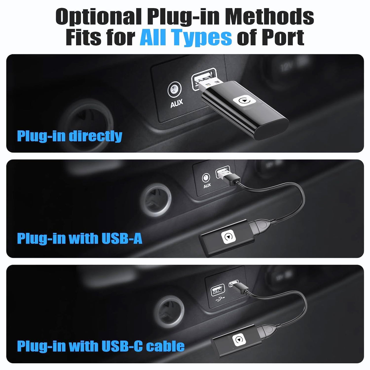 Wireless Carplay Adapter for Apple, 2025 Mini Stable Wireless carplay Adapter