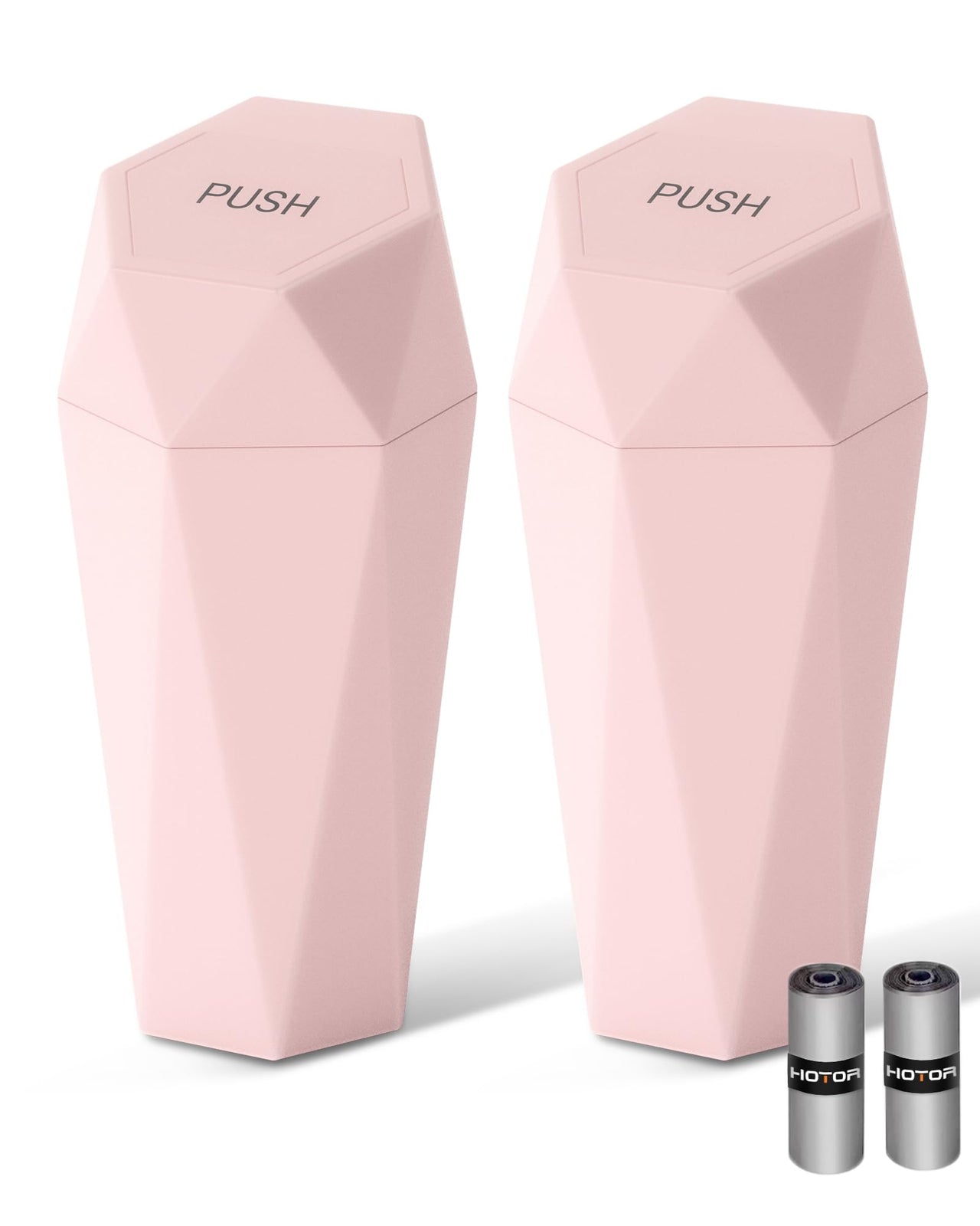 HOTOR Car Trash Can with Lid - 2 Pack