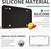 Thumbnail for Aujen Silicone License Plate Frames Black