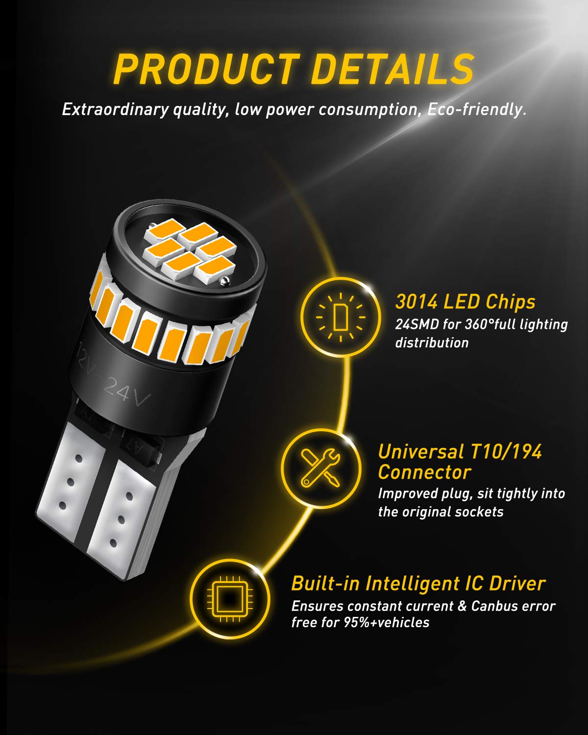 AUXITO Brilliant Red LED Light